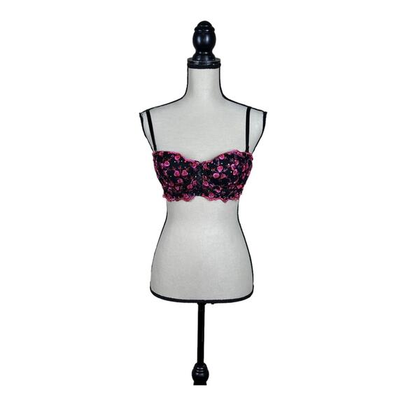 Victoria’s Secret Y2K Sexy Little Things Embroidered Jewel Underwire Padded Bra - Picture 1 of 4